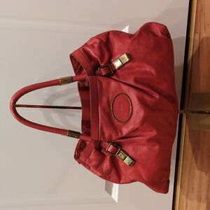 Chloé Victoria Coral leather Shoulder Tote Bag Purse CALLOUTS